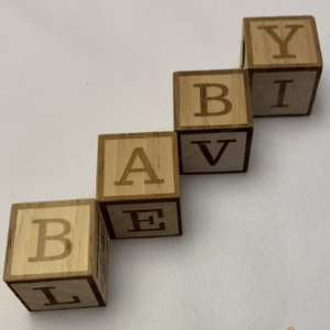 Custom engraved wooden baby blocks – personalized birth keepsake made in Canada