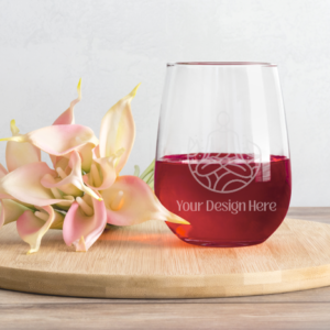 Custom engraved stemless wine glass – personalized gift for wine lovers