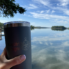 Custom laser-engraved stainless steel tumbler – personalized 20 oz travel mug