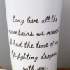 Custom laser-engraved stainless steel tumbler – personalized 20 oz travel mug