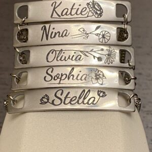 Custom laser-engraved stainless steel bracelet – personalized wrist accessory