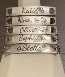 Custom laser-engraved stainless steel bracelet – personalized wrist accessory
