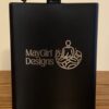 Custom laser-engraved stainless steel flask – personalized 8 oz hip flask
