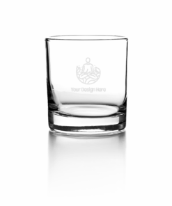 Custom laser-engraved rocks glass – personalized whiskey or cocktail tumbler