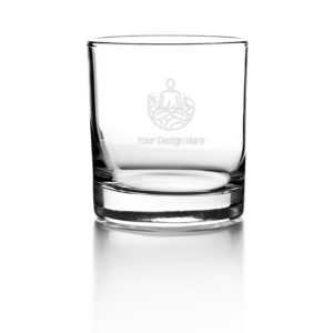 Custom laser-engraved rocks glass – personalized whiskey or cocktail tumbler