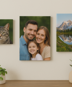 custom photo canvas print displayed on a wall