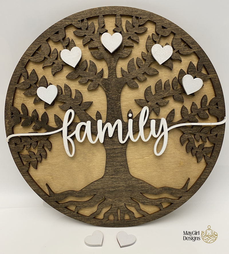 Family Point Sign Personalized Family Sign - MayGirl Designs