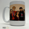 Custom 15 oz personalized coffee mug with a unique MayGirl Designs graphic, perfect for coffee lovers and personalized gifts.