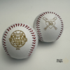 Personalized engraved keepsake baseball with custom logo, player name and jersey number