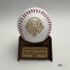 Personalized engraved keepsake baseball with custom logo, player name and jersey number