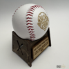 Personalized engraved keepsake baseball with custom logo, player name and jersey number