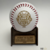 Personalized engraved keepsake baseball with custom logo, player name and jersey number